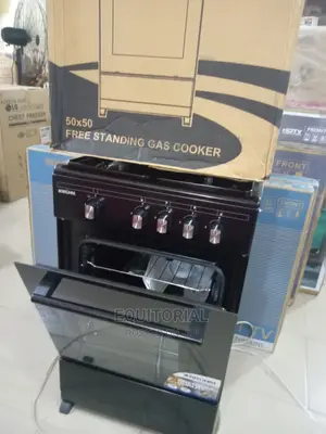4gas Burner Bruhm Standing Gas Cooker With Oven-1yr Warranty