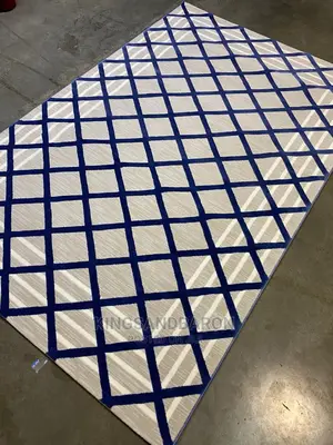 4x6fts Navy Blue and Cream Turkey Center Rug