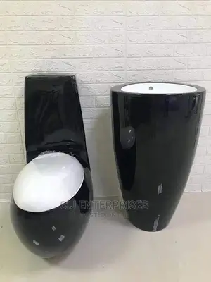 Black Design Toilet Wc Set