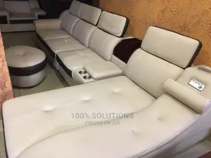 Standard L-Shape Leather Sofa Set for Sale
