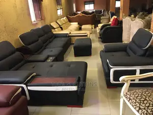 Standard L-Shape Leather Sofa Set for Sale