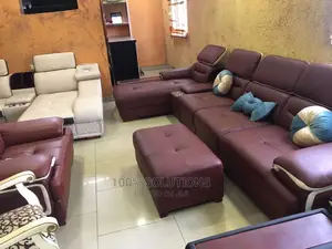 Standard L-Shape Leather Sofa Set for Sale