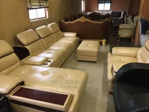 Standard L-Shape Leather Sofa Set for Sale