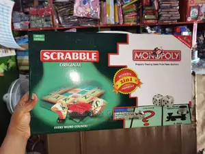 2 in 1 Scrabble Monopoly Board Games (Big Size)