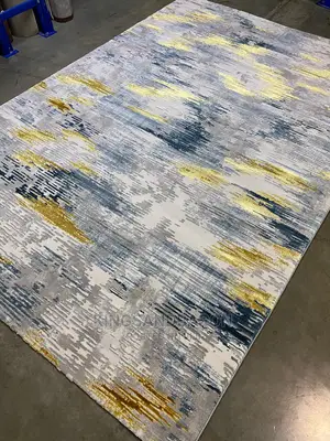 8×1fts Blue and Cream, Turkey Center Rug(7x10,5×7,4x6)