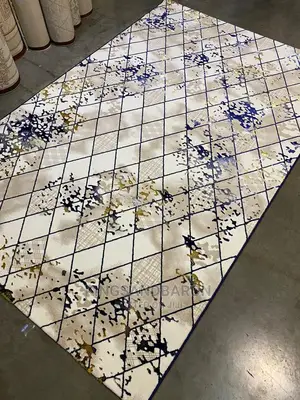 5x7fts Cream Blue and Brown Turkey Center Rug(7x10,4x6,3x5)